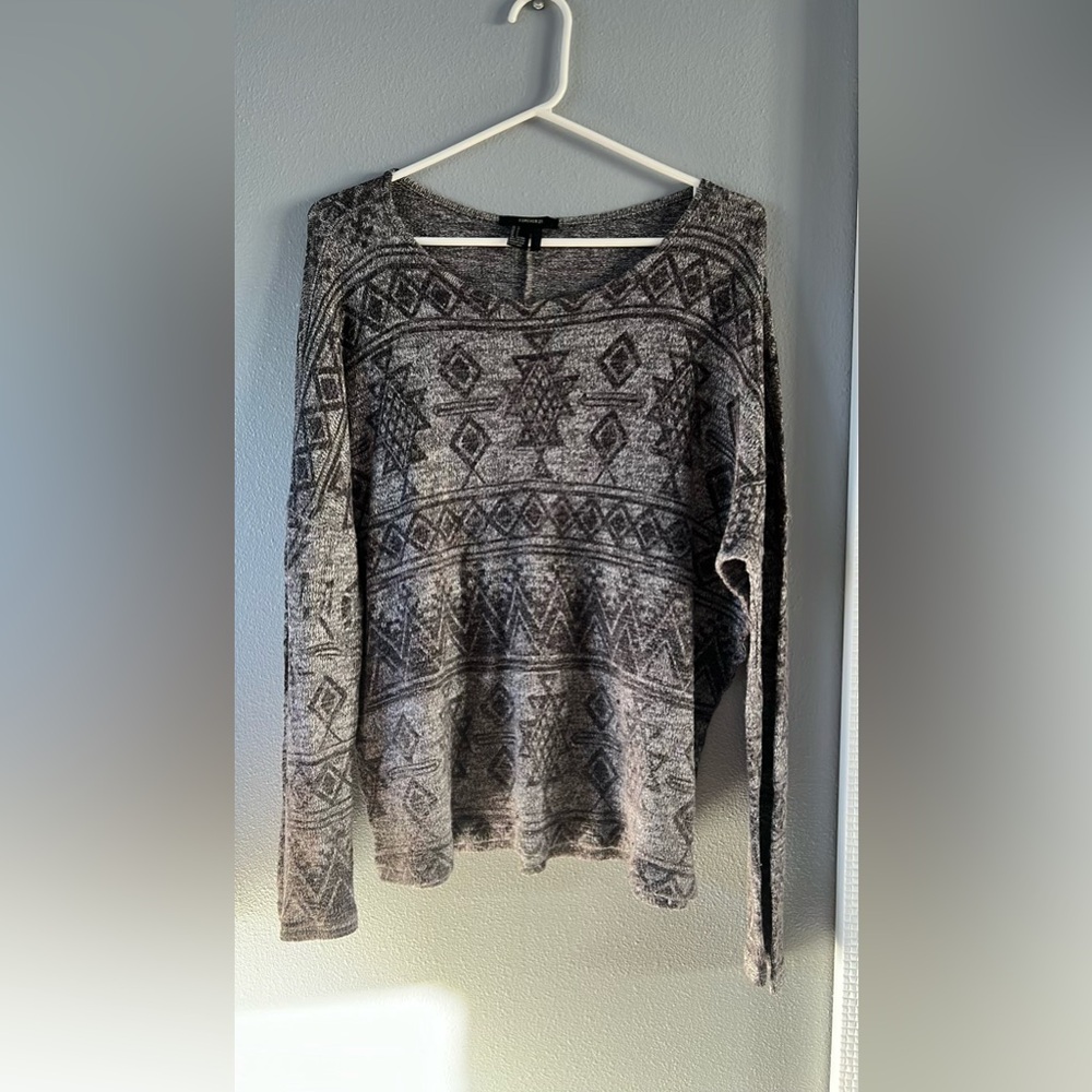 Forever 21 aztec print oversized top